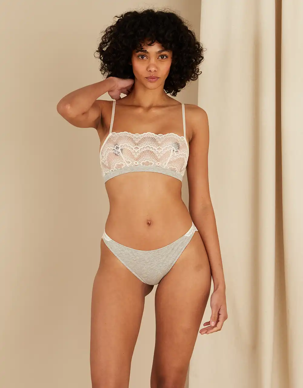 Bra without underwires Gaby Gris Cloudy Girls In Paris - Lingerie